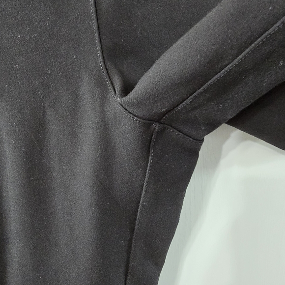 Quince Ultra Stretch Ponte Straight Leg Pants Trousers Solid Black Size M Petite - Picture 6 of 12